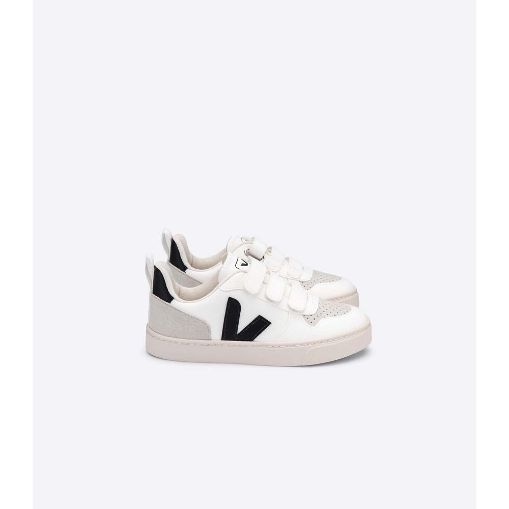 Kids\' Veja V-10 CWL Shoes White/Black | ZA 773ZUT